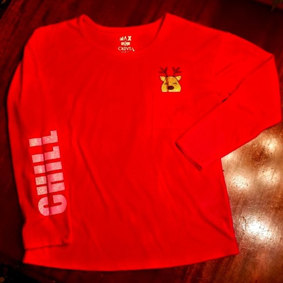 NWOT | Max & Olivia | Kids | Red | Long Sleeved Shirt | Size: 10/12 - Picture 1 of 7